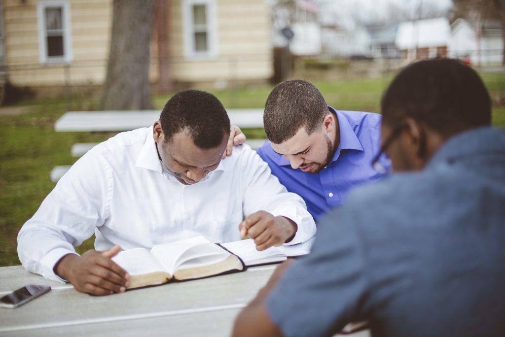 Group Diverse People Sitting Table Reading Bible 1024x684